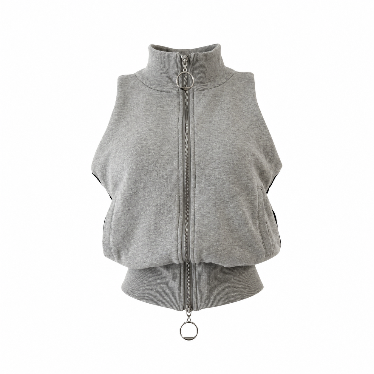 Ring zip sleeveles tops