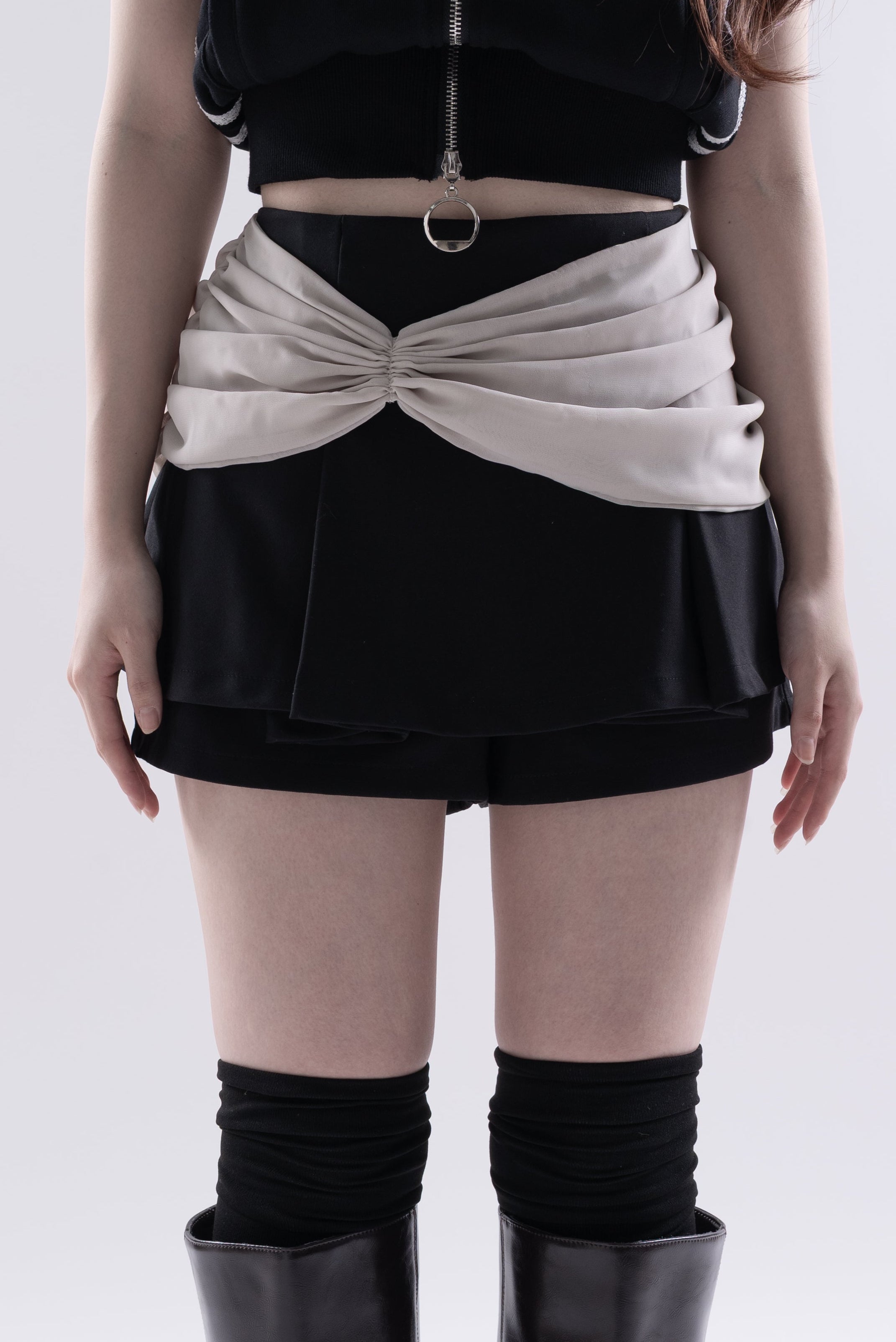 Drape wrap skirt
