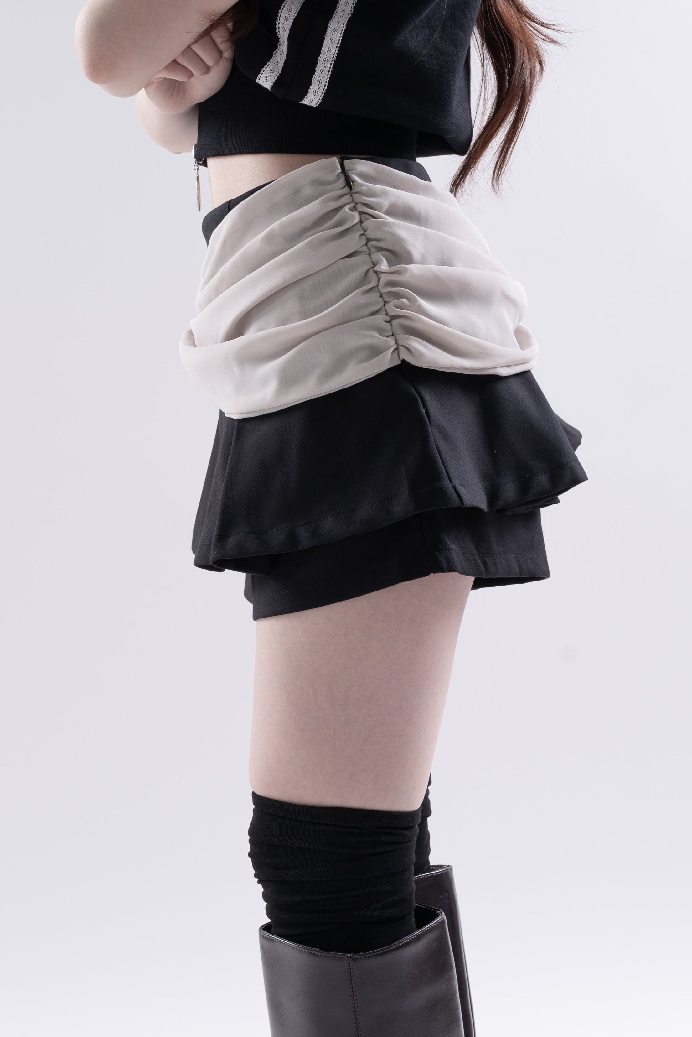 Drape wrap skirt