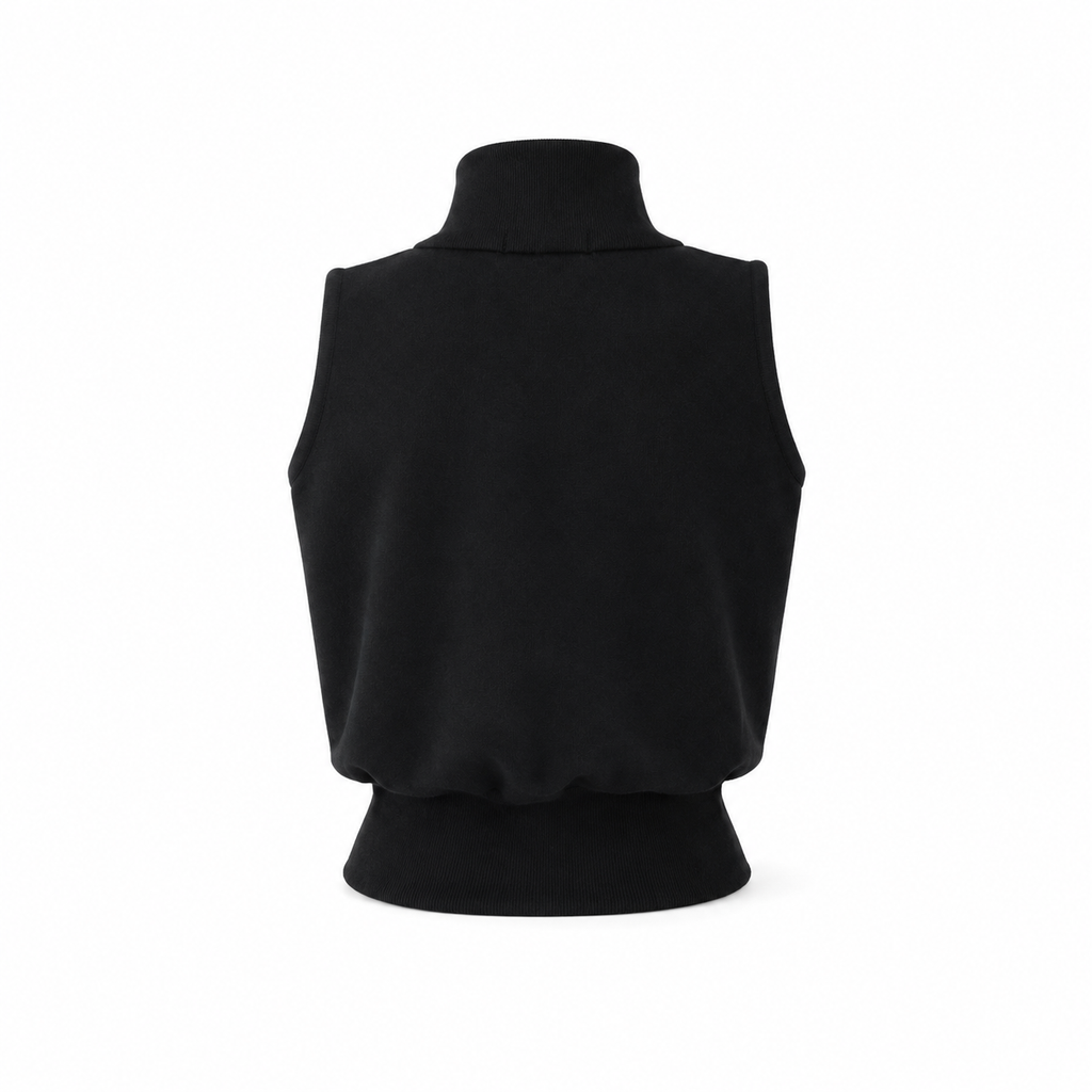 Ring zip sleeveles tops