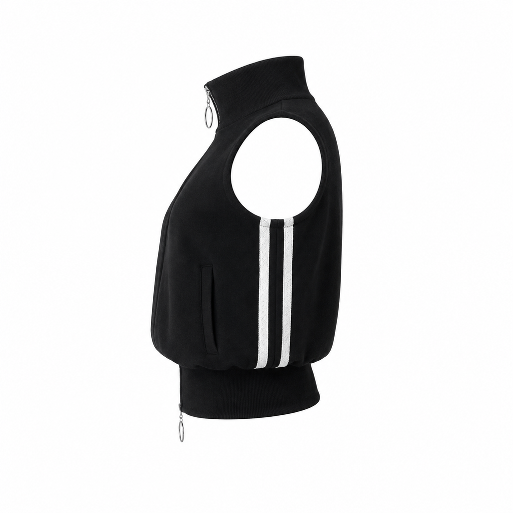 Ring zip sleeveles tops