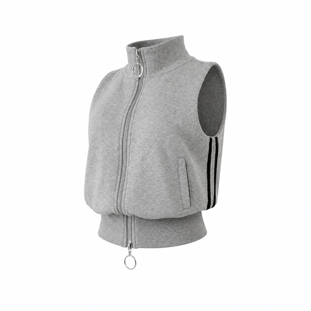 Ring zip sleeveles tops