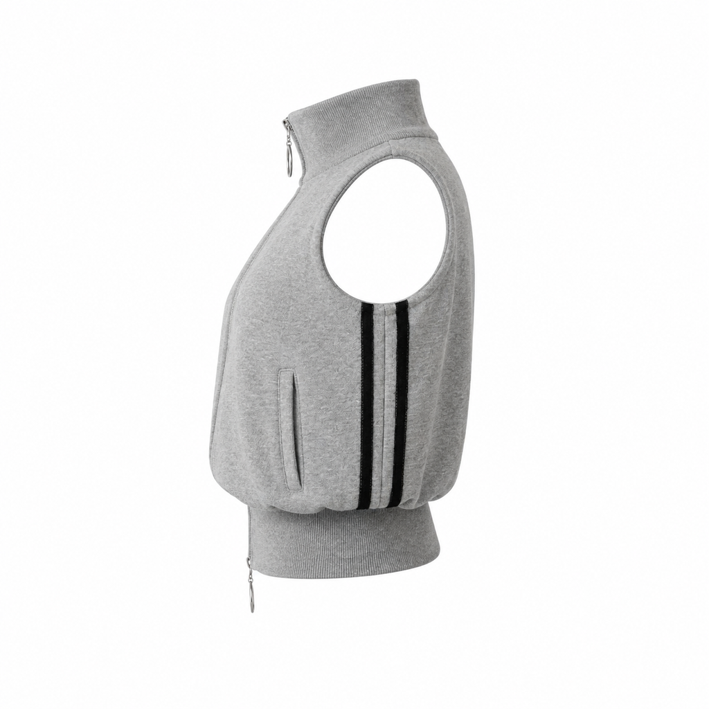 Ring zip sleeveles tops