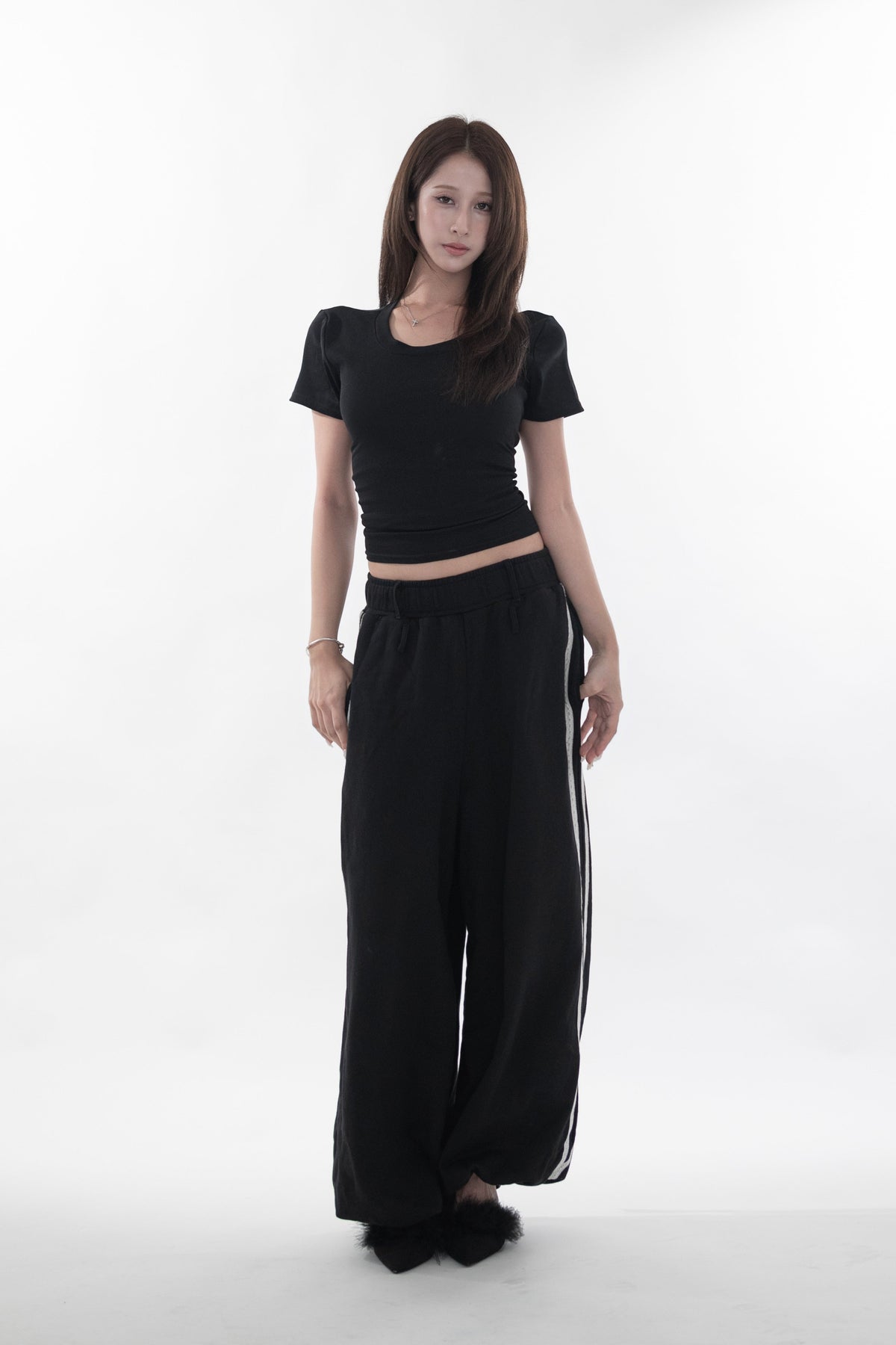 Open back lace-up tee