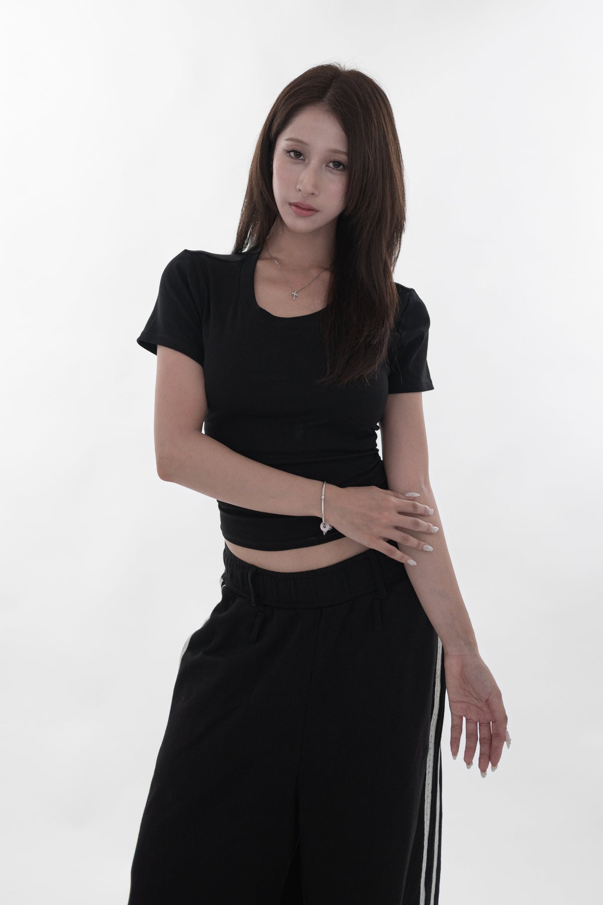 Open back lace-up tee