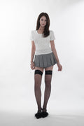 Open back lace-up tee