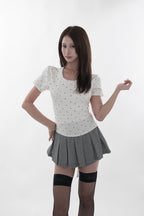 Open back lace-up tee