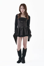 【PRE-ORDER】lace-up bolero dress set