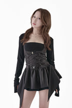 【PRE-ORDER】lace-up bolero dress set