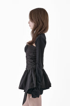 【PRE-ORDER】lace-up bolero dress set