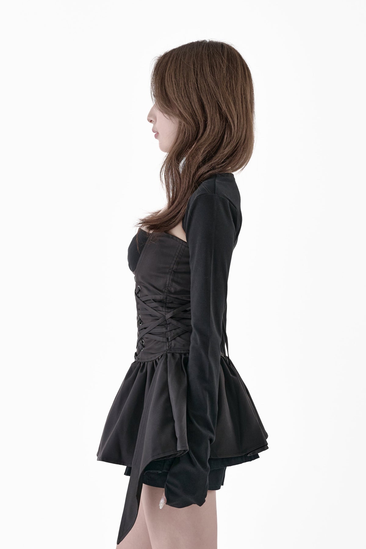 【PRE-ORDER】lace-up bolero dress set