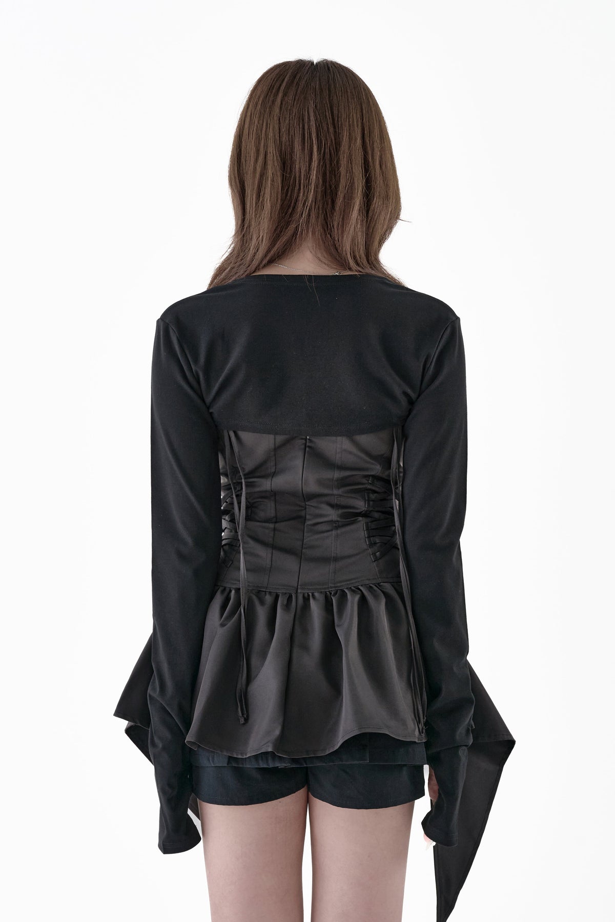 【PRE-ORDER】lace-up bolero dress set