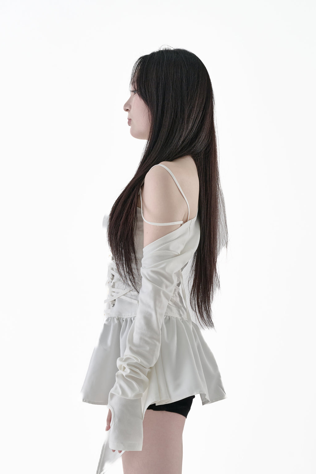 【PRE-ORDER】lace-up bolero dress set