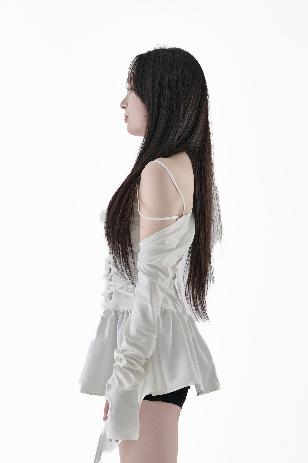 【PRE-ORDER】lace-up bolero dress set