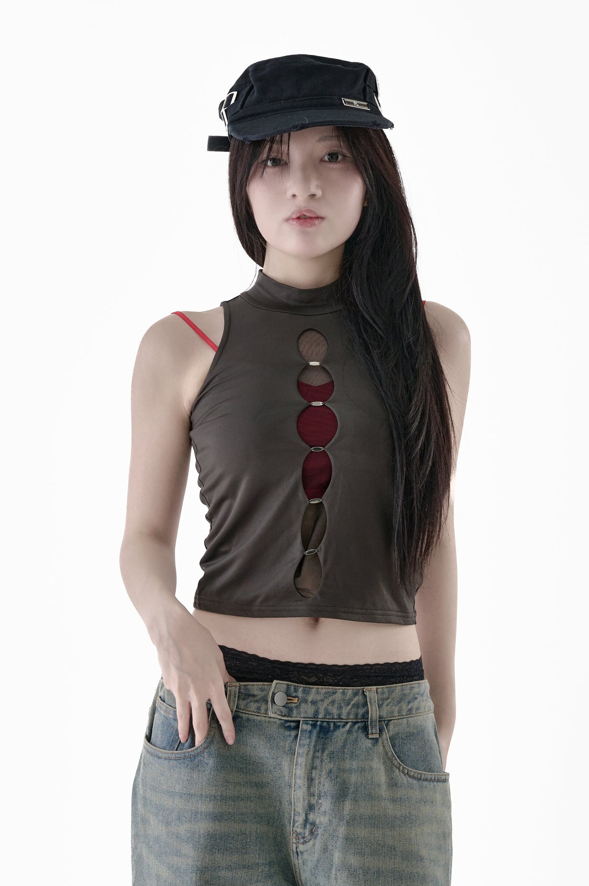 Sheer Layered Halter Set