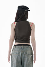Sheer Layered Halter Set