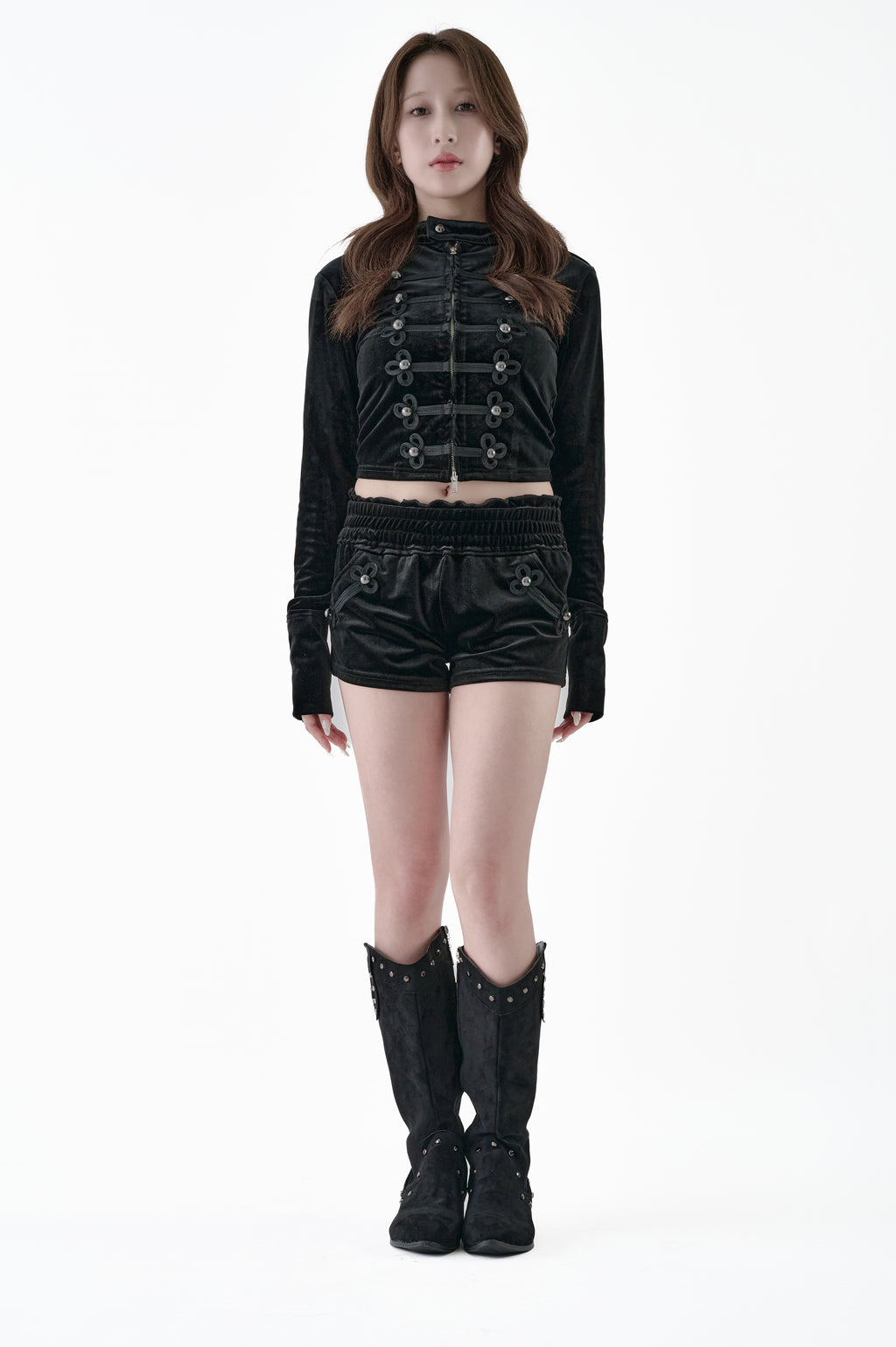 Velour Mini Shorts