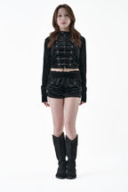 Velour Mini Shorts