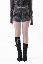 Velour Mini Shorts
