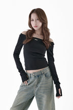 Back lace open tops