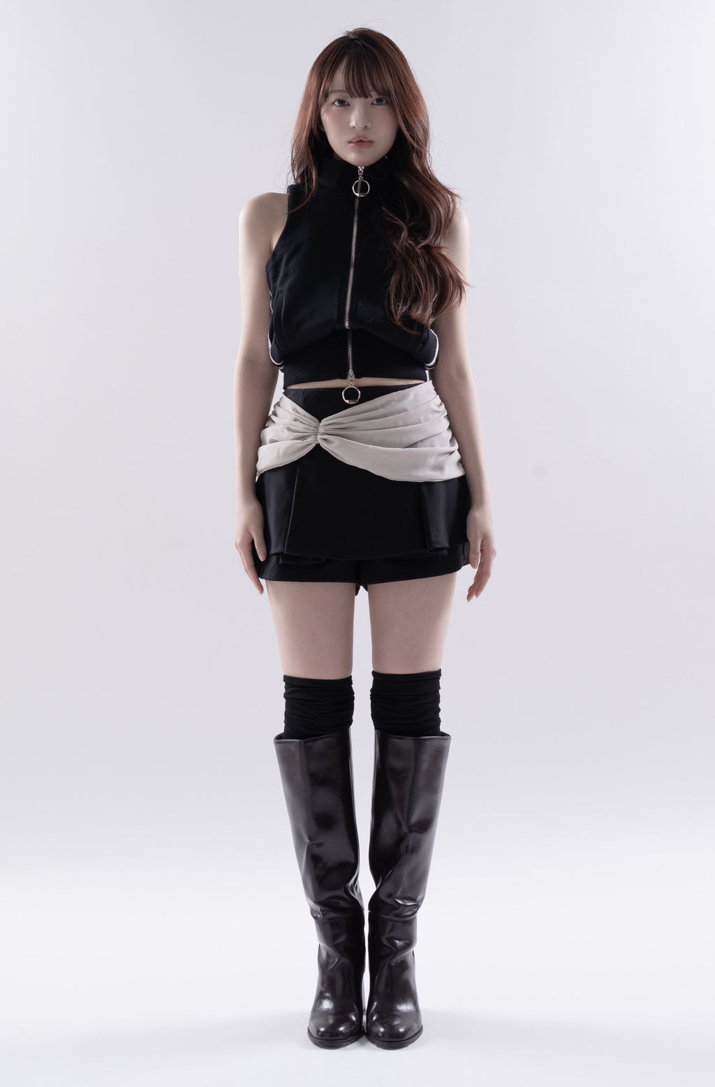 Drape wrap skirt