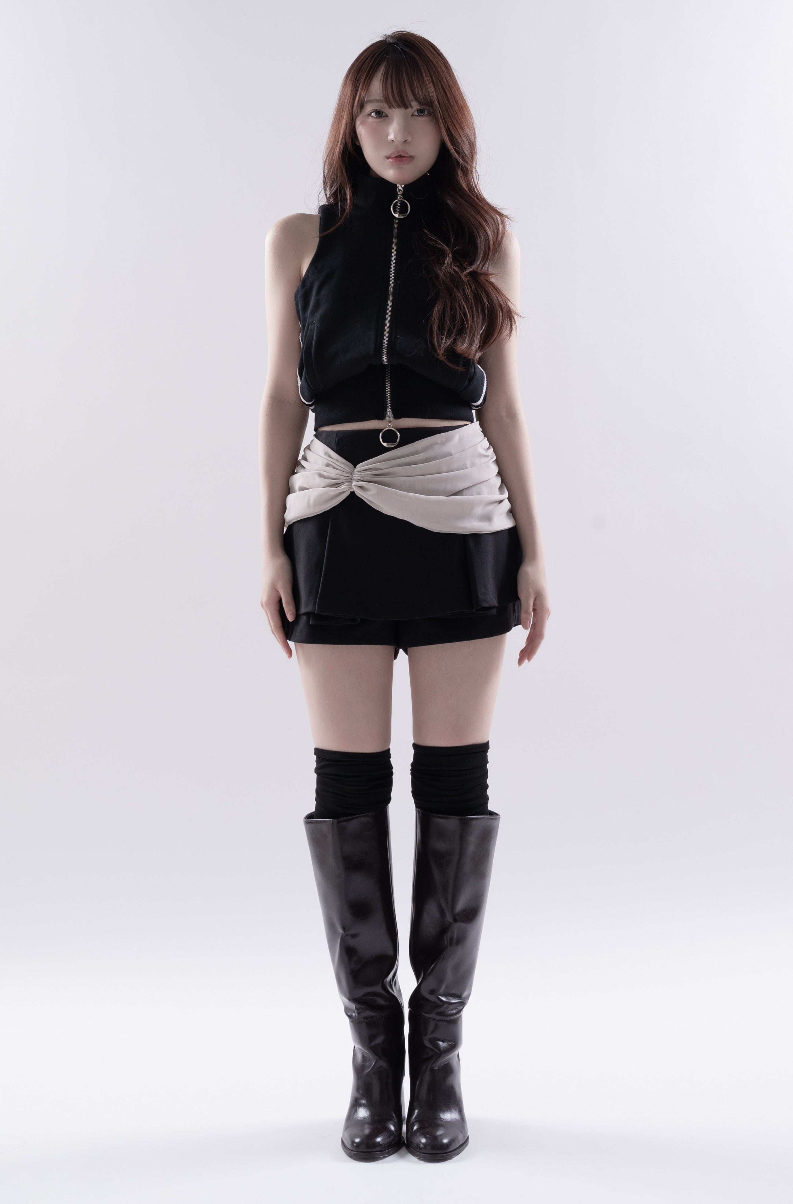 Drape wrap skirt