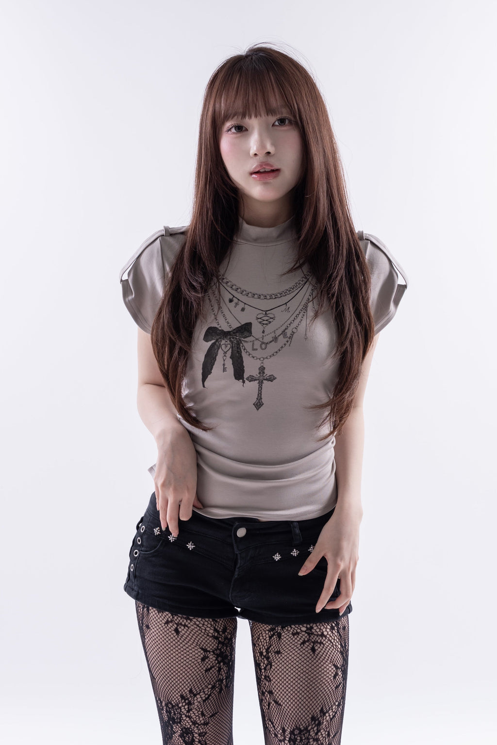 Chain graphic design tops