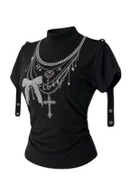 Chain graphic design tops