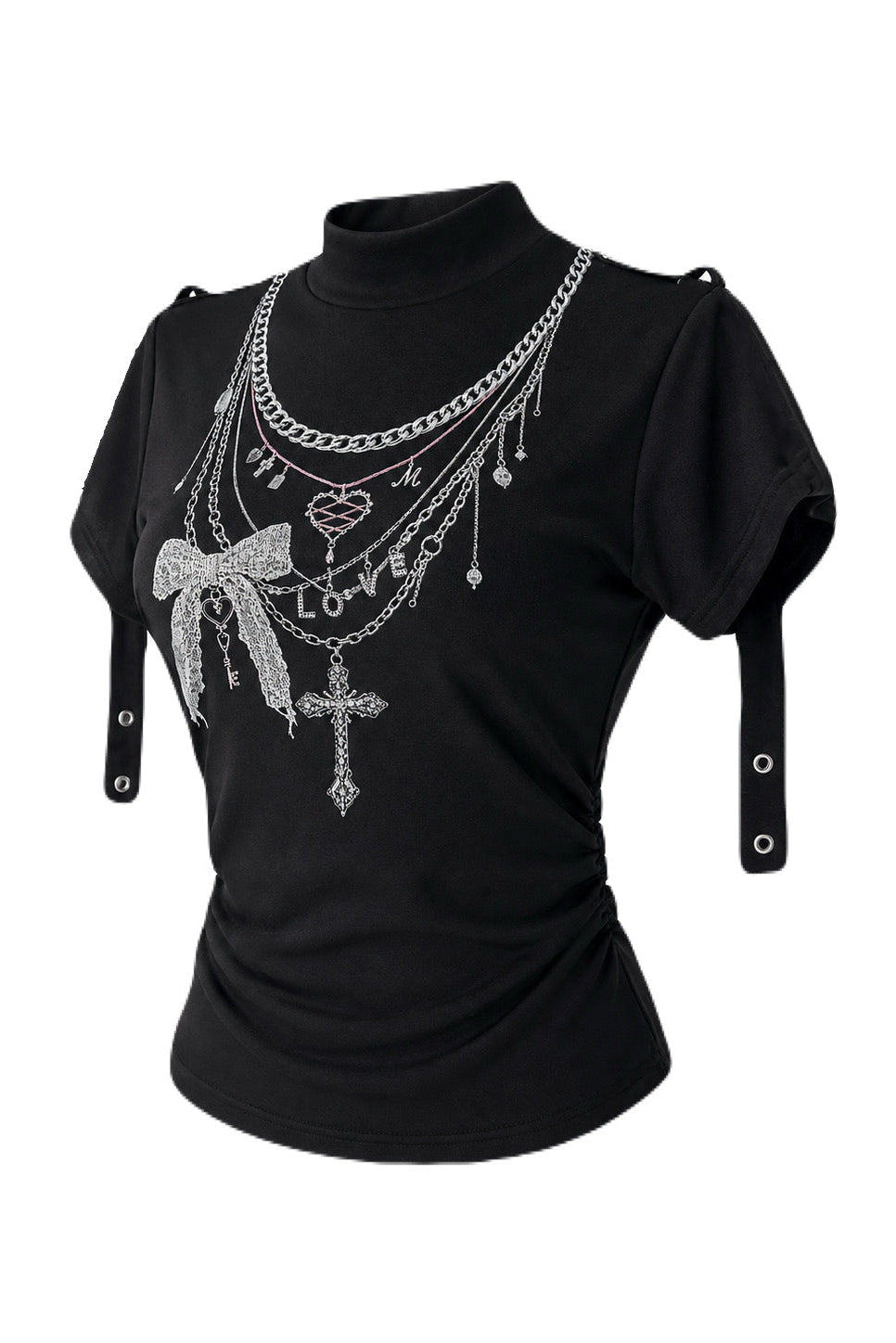 Chain graphic design tops